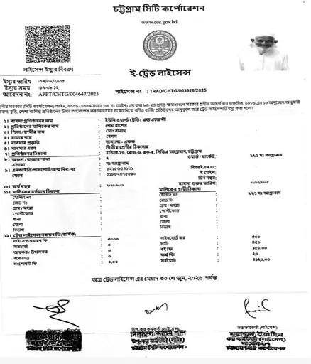 Chattogram City Corporation E-Trade License