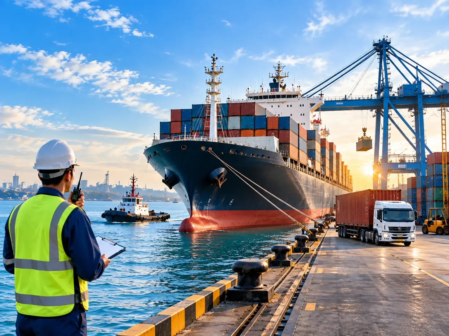 Transport logistics illustration